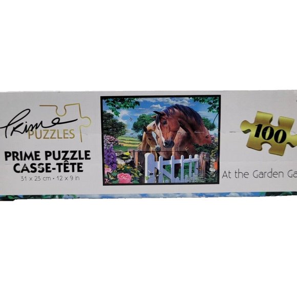 At the Garden Gate Horses 100 Piece Puzzle - Picture 2 of 4